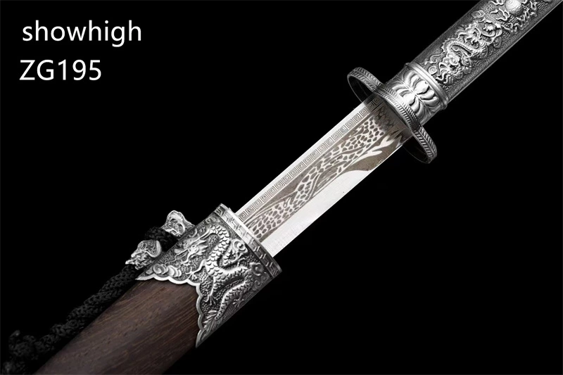 two dragons frolicking with pearl mini sword  ZG195