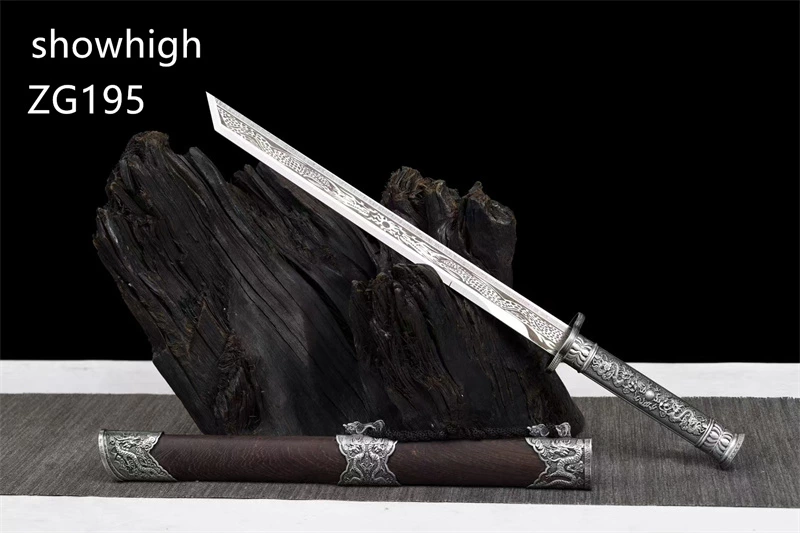 two dragons frolicking with pearl mini sword  ZG195