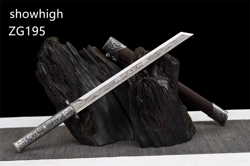 two dragons frolicking with pearl mini sword  ZG195