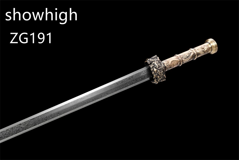 brass dragon damascus sword ZG191