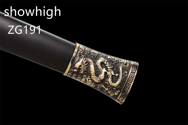 brass dragon damascus sword ZG191