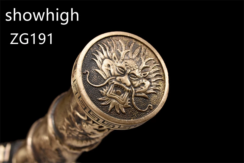 brass dragon damascus sword ZG191