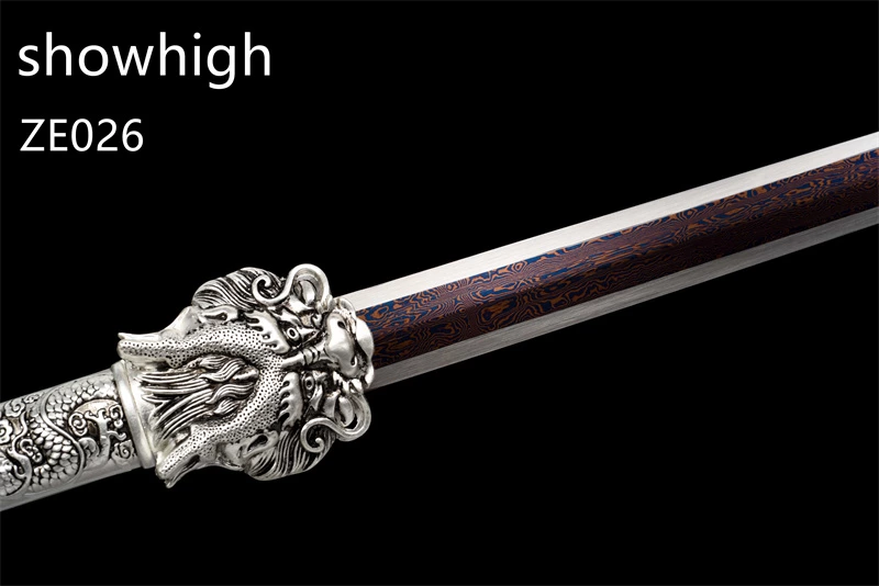 King dragon blue damascus sword ZE026