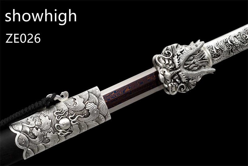 King dragon blue damascus sword ZE026