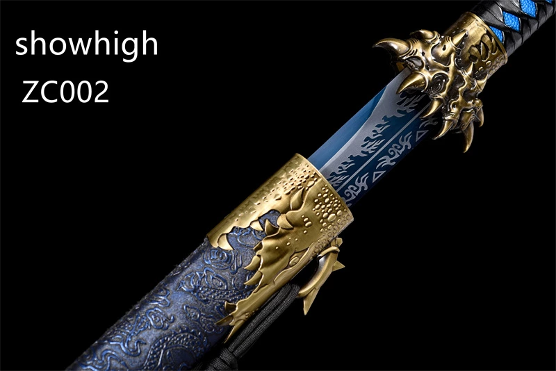 chinese dragon claw blue sword ZC002