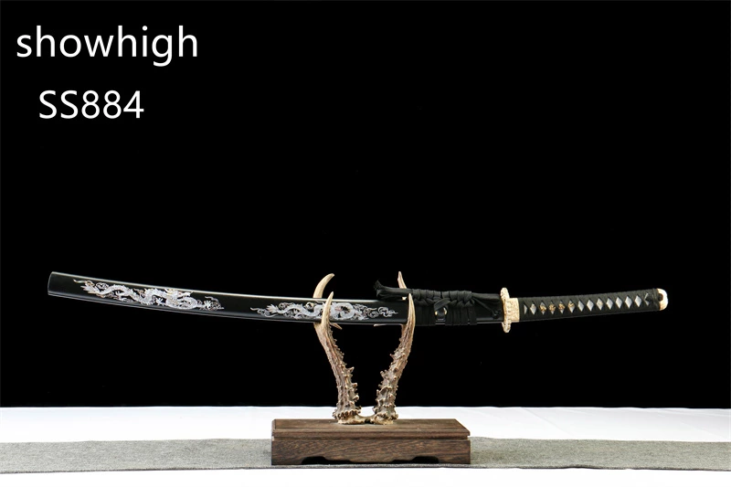 handmade three brightness damascus katana sword  SS884