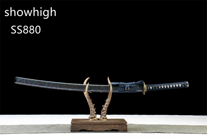 handmade  carbon steel blue katana sword  SS880