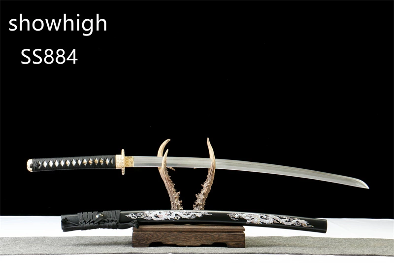 handmade three brightness damascus katana sword  SS884