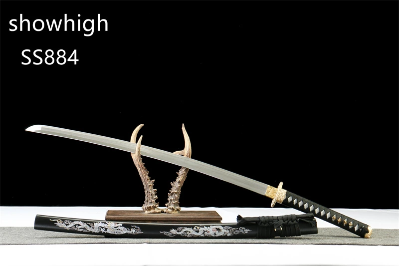 handmade three brightness damascus katana sword  SS884
