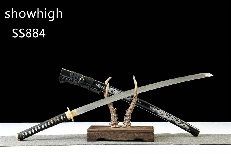 handmade three brightness damascus katana sword  SS884
