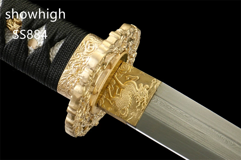 handmade three brightness damascus katana sword  SS884