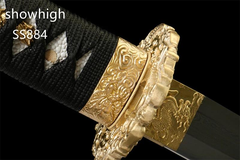 handmade three brightness damascus katana sword  SS884