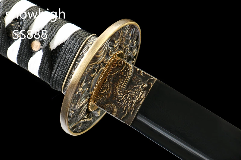 black damascus katana sword SS888