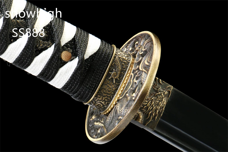 black damascus katana sword SS888