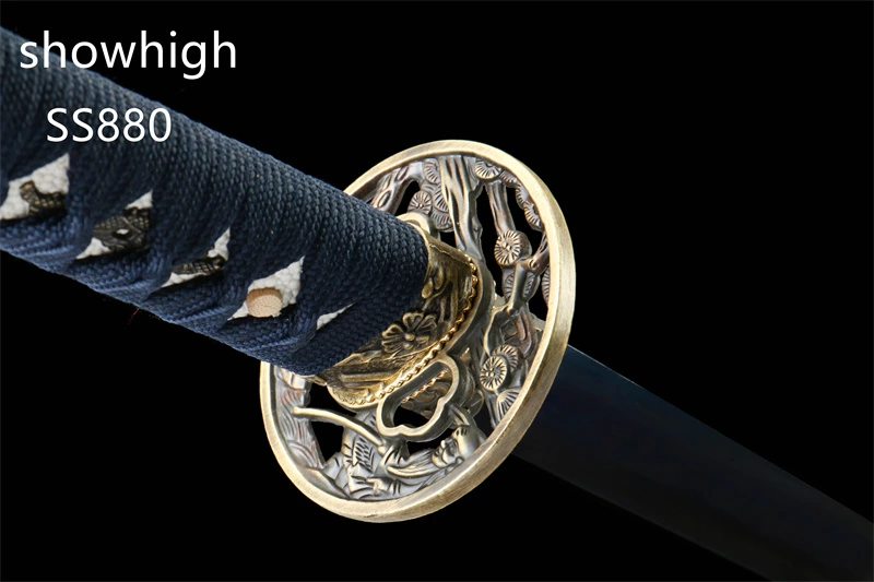 handmade  carbon steel blue katana sword  SS880