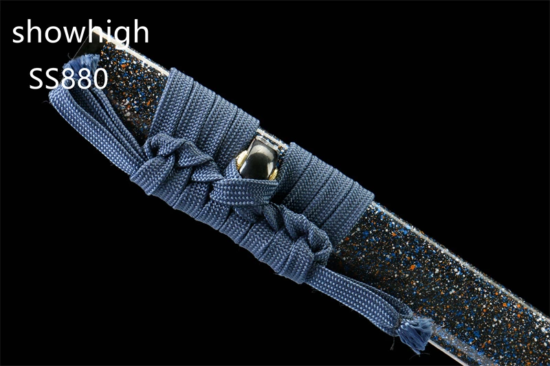 handmade  carbon steel blue katana sword  SS880