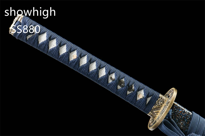 handmade  carbon steel blue katana sword  SS880
