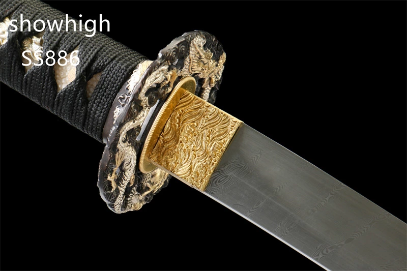 handmade  ladder pattern damascus katana sword SS886