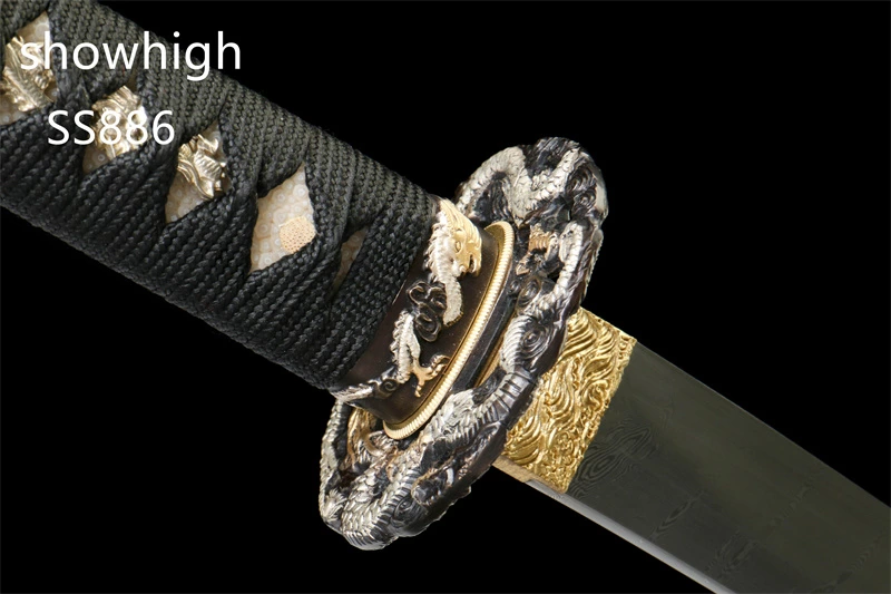 handmade  ladder pattern damascus katana sword SS886