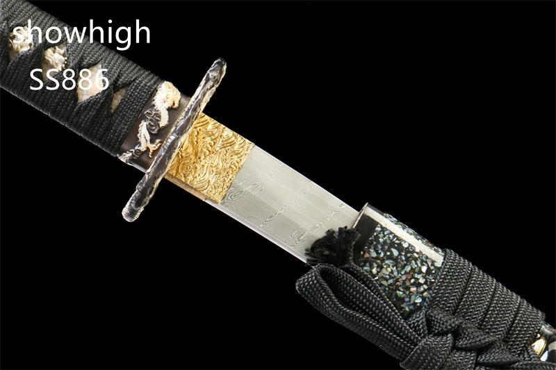 handmade  ladder pattern damascus katana sword SS886