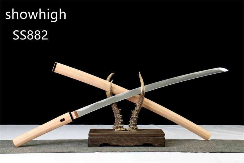 handmade  manual grind T10 real hamon katana sword SS882