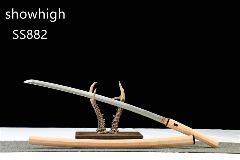 handmade  manual grind T10 real hamon katana sword SS882