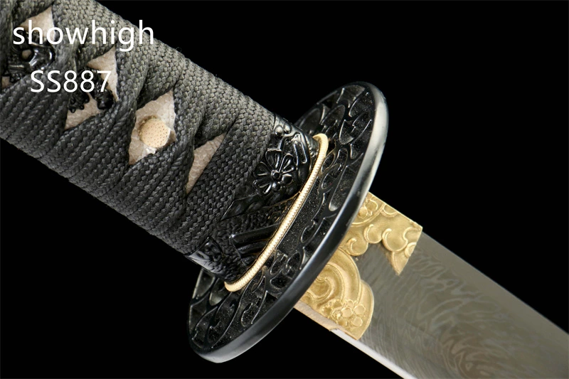 handmade tornado damascus katana sword SS887
