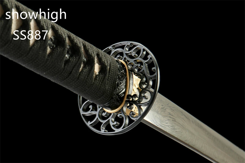 handmade tornado damascus katana sword SS887