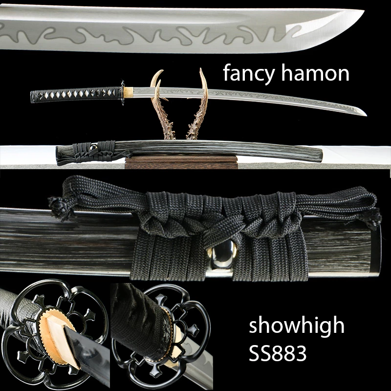 handmade fancy hamon katana sword SS883