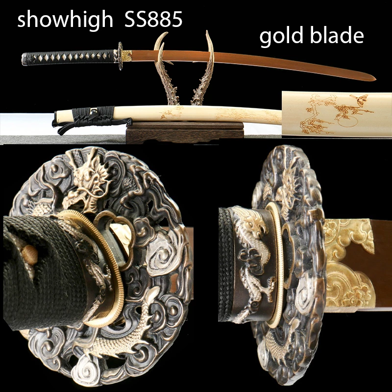handmade gold katana sword SS885