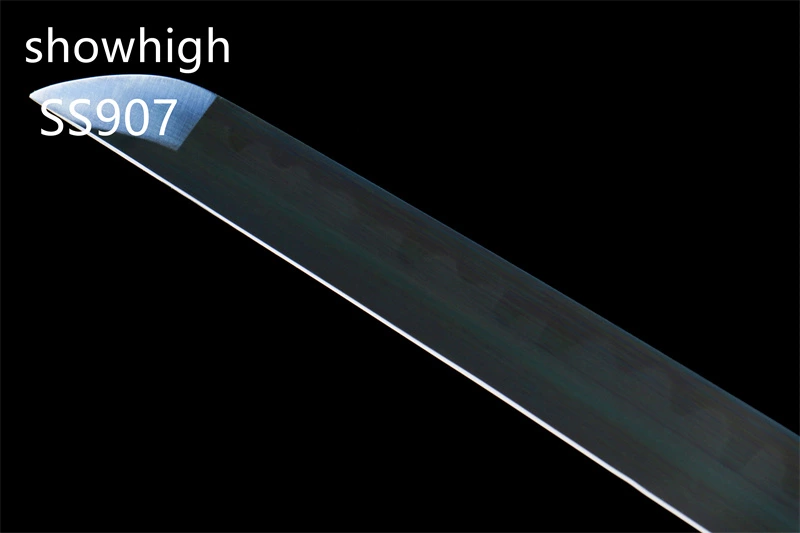 handmade T10 real hamon blue katana sword SS907