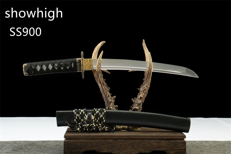 handmade T10 real hamon tanto sword SS900