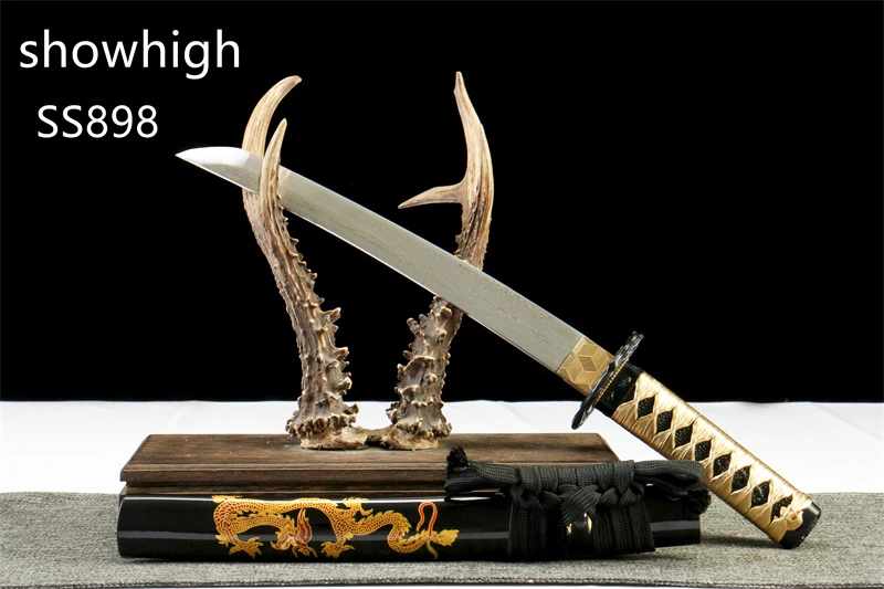 handmade dragon damascus tanto sword SS898