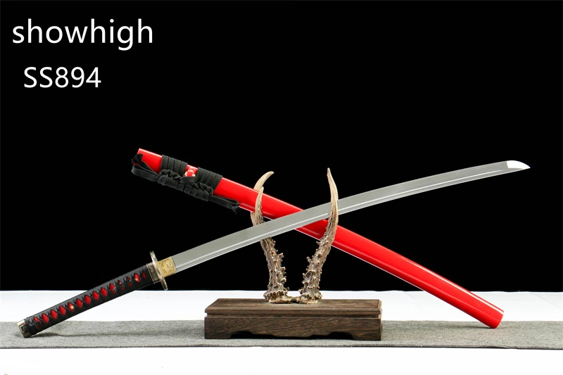 handmade red katana sword ss894