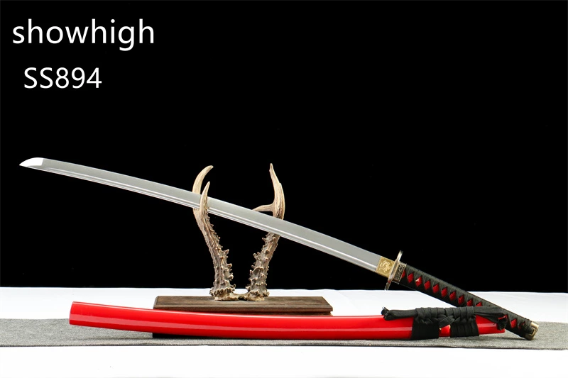handmade red katana sword ss894