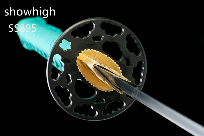 handmade green katana sword ss895