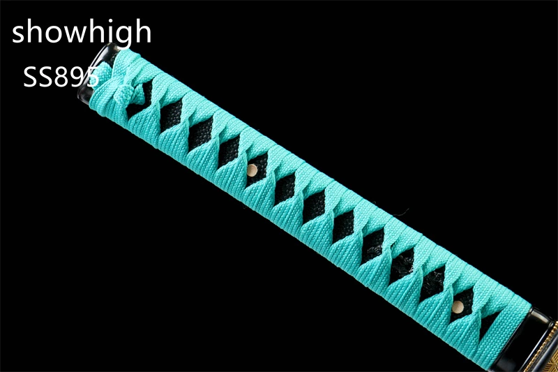handmade green katana sword ss895
