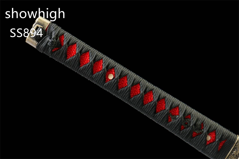 handmade red katana sword ss894
