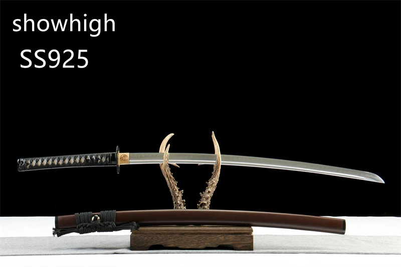 handmade T10 real hamon katana sword SS925