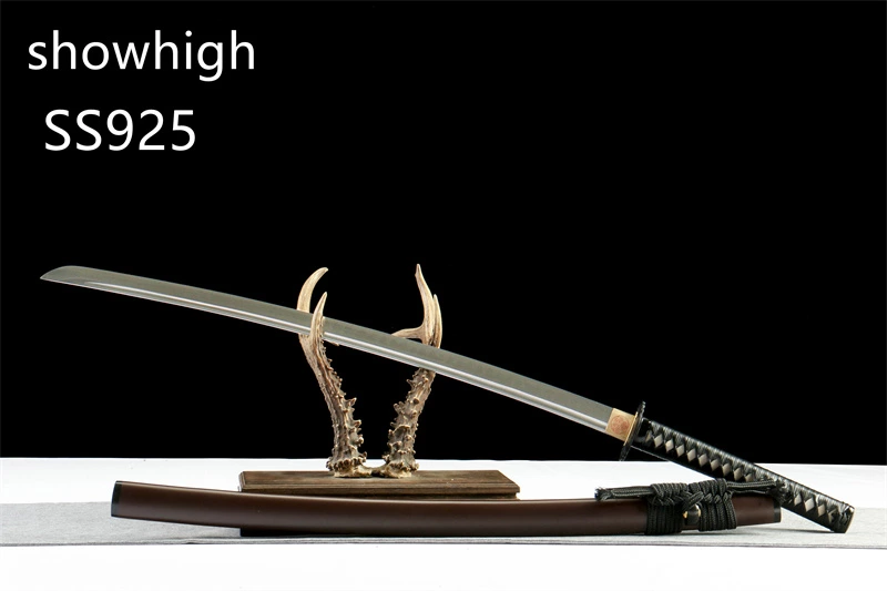 handmade T10 real hamon katana sword SS925