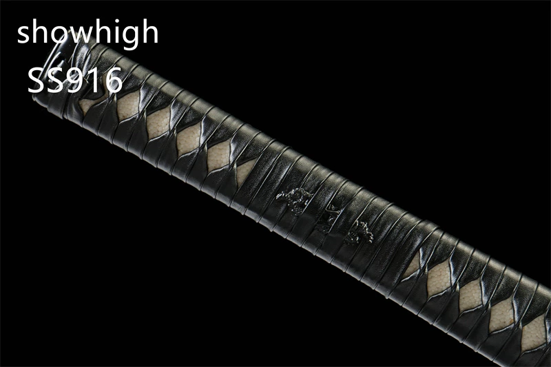 handmade T10 real hamon real rayskin katana sword SS916