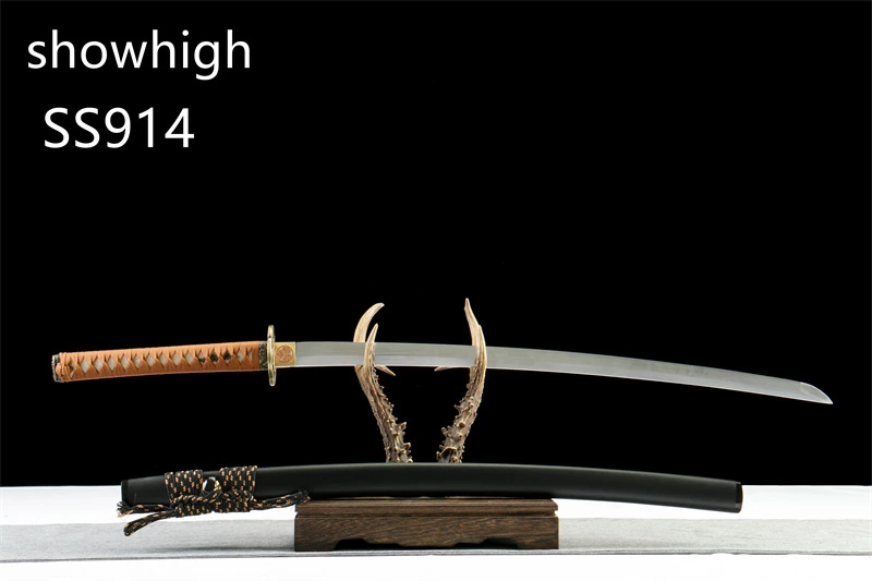 handmade carbon steel katana sword ss914