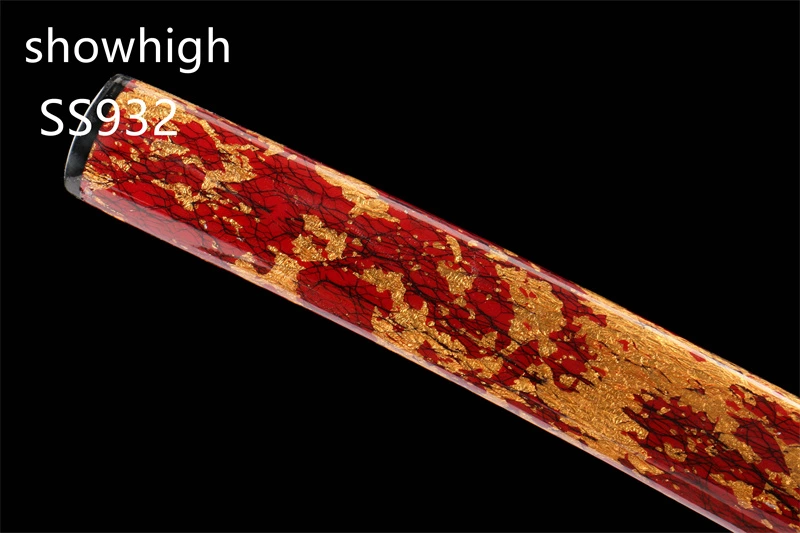 handmade high quality  sanmai katana  sword with gold foil on wood saya  SS932