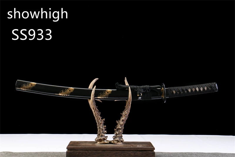 handmade T10 real hamon wakizashi sword  real rayskin SS933