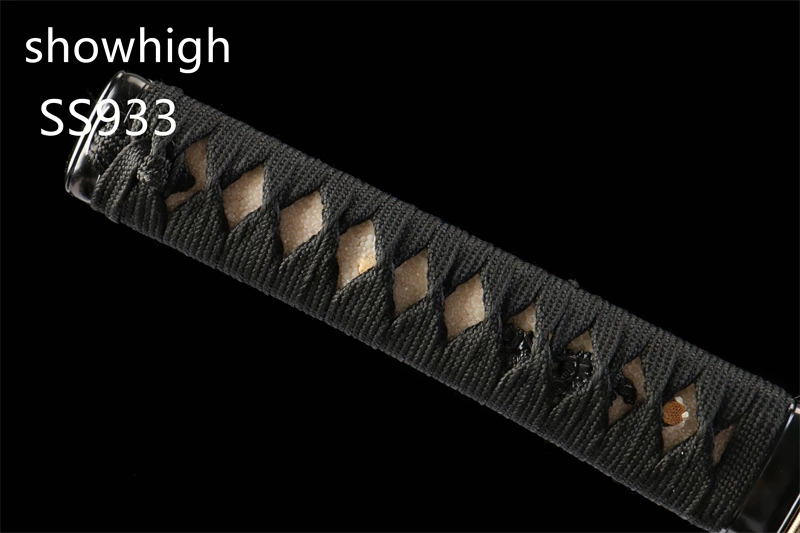handmade T10 real hamon wakizashi sword  real rayskin SS933