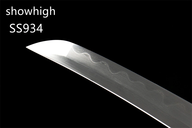 handmade damascus  clay tempered real hamon tanto sword mini katana SS934