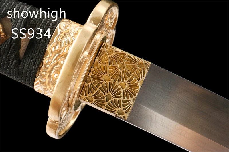 handmade damascus  clay tempered real hamon tanto sword mini katana SS934