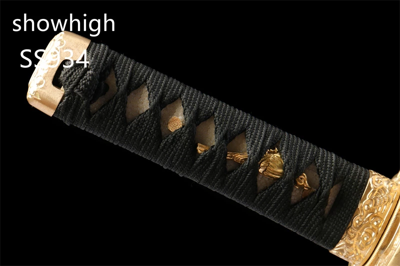 handmade damascus  clay tempered real hamon tanto sword mini katana SS934