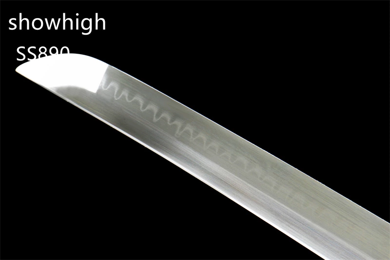 handmade  black dragon T8  clay tempered real hamon SS890