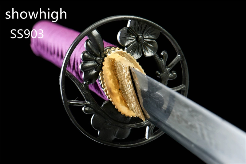 handmade purple T10 real hamon katana sword SS903